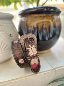 เข็มขัดหนังสำหรับทุกเพศเข็มขัดหนังลายดอกไม้สำหรับแกะสลักแบบเครื่องมือมือสไตล์ตะวันตกสินค้าออกใหม่ - Product Image 3