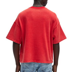 OEM Custom <b>Men's</b> Crew Neck Short Sleeve 100% Cotton <b>T</b>-<b>Shirt</b> High Quality Knitted Oversized Drop Shoulder for <b>Men</b> - Product Image 2
