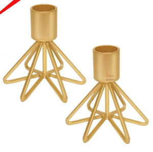 2025 Top Quality <b>Golden</b> Finished Flower look Candle Holder for Hotel Restaurant And <b>Bar</b> - Product Image 2