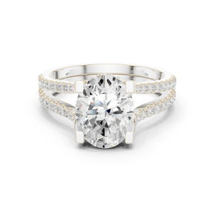 10K Colo Moissanite Anillo Solitario para Boda - Product Image 3