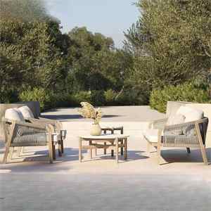 Ventes d'usine Design moderne Chaise avec accoudoirs en teck Chaise longue d'extérieur Meubles de jardin et de patio Sièges pour balcon - Product Image 6