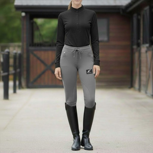 Nouveau style 2024, best-seller : Pantalon d'équitation pour femme, taille haute, avec grip intégral et boutons - Product Image 3