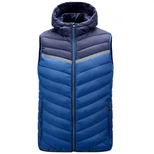 Wholesale custom lightweight waistcoat outerwear warm padded sleeveless jacket Unisex winter men duck down puffer vest for men