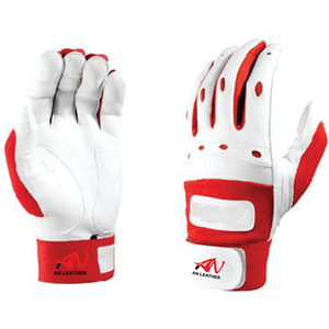 Gants de frappeur de baseball en cuir avec fermeture à crochet et boucle respirante - Product Image 2