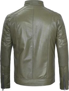 Vente directe d'usine ajustée pour hommes Prix raisonnable Produits chauds pour hommes Vestes en cuir pour hommes de qualité supérieure - Product Image 2