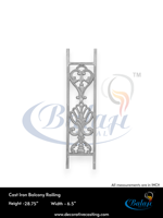 Balustre d'escalier sans cadre en fonte de fer gris, anti-rouille, réglable, tailles personnalisées, finition sablée, moulé par sablage, pour balcon