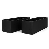 Design rectangulaire Simple décoration de table mariage Vase à fleurs couleur noire décoration de maison Style européen