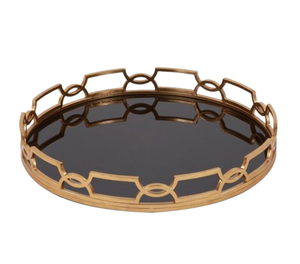 Bandeja rectangular de metal y vidrio Bandeja de espejo de Navidad para decoración de bodas Bandeja de espejo hecha a mano - Product Image 6