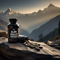 Cápsulas de polvo de Shilajit del Himalaya de ácido fúlvico seco orgánico de la más alta calidad, suplementos de hierbas naturales, embalaje de 60 piezas