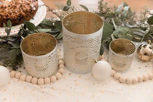 Bougeoir votif en métal adapté à la pièce maîtresse de mariage et à la décoration intérieure luxueuse - Product Image 4