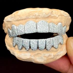 Bijoux STAR, grille dentaire unisexe en argent sterling 925, moissanite taille brillant VVS-VS, classique, glacée, à porter tous les jours - Product Image 4