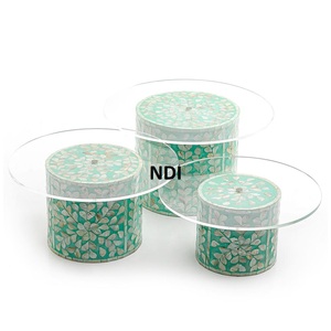 Soporte de servidor de pastel de fruta de diseñador de madera de forma personalizada para fiestas Catering Ware uso soporte de servidor de pastel - Product Image 5