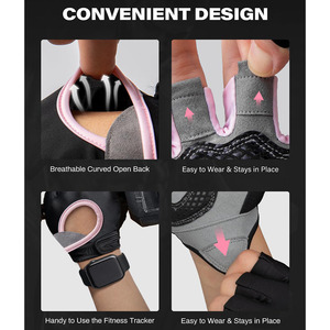 Gants de moto confortables en tissu de bonne qualité 2025 pour le cyclisme en extérieur, antidérapants, demi-doigts - Product Image 2