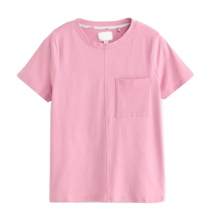 Conjunto de Pijama Casual de Verano para Mujer, Cuello Completo, Estampado Rosa, Mangas Cortas, Cintura Elástica, Transpirable, Suave, de Poliéster Tejido - Product Image 6