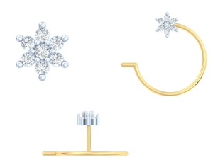 Elegante alfiler de nariz fina minimalista de 18 quilates para mujer, Joyería de diamantes chapada en oro tradicional a moderna, gracia diaria en oro amarillo - Product Image 4