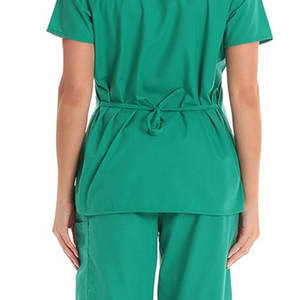 Venta al por mayor médico cuello en V uniforme de enfermería con bolsillo manga corta uniforme de enfermería hecho en Pakistán - Product Image 6