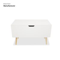 Coffre à jouets blanc OEM et ODM/coffre à jouets en bois uni/coffre au trésor en bois
