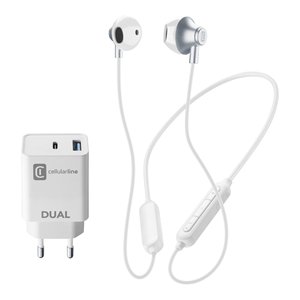 Auriculares Inteligentes Blancos CHARGEMUSICIPHBT con Kit de Carga USB Tipo-A y Tipo-C con Funciones de Carga y Música - Product Image 1