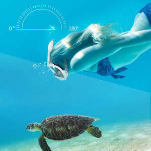 Masque de plongée tuba personnalisé avec logo, verres en verre trempé, étanche et anti-buée pour la plongée sous-marine, les sports nautiques et autres sports - Product Image 4