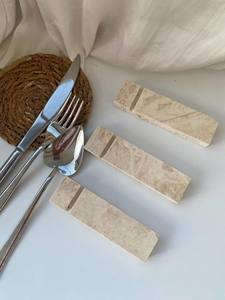 Best-seller Marbre Naturel Cuillère Fourchette Couteau Repose-Couteau Ensemble Fait Main De Luxe Vaisselle De Salle À Manger Porte-Ustensiles Décor Moderne Restaurants - Product Image 3