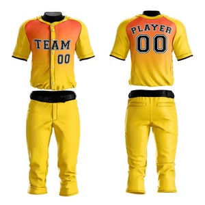 Maillots et shorts d'uniformes de baseball et softball personnalisés en polyester pour équipes, service OEM, grandes tailles, respirants - Product Image 3