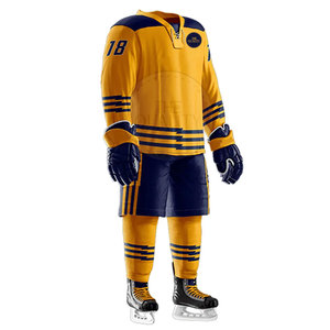 Comfortable Men's <b>Adult</b> Team Ice Hockey Uniform <b>Sets</b> Pakistan Made 100% Polyester High Quality Quick Dry Breathable Eco-Friendly - Product Image 2