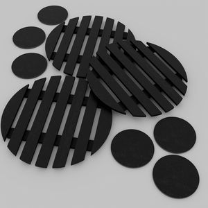 Salvamanteles de madera negra, soporte para platos, protector de calor, vajilla antideslizante, esencial para cocina, comedor, utensilios de cocina multiusos - Product Image 1