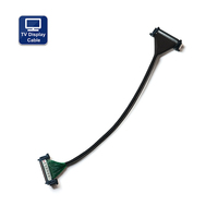 Cable LVDS Verde de 38AWG, 51P, 0.5mm A/A EDP 5.4G, Cable de Pantalla de TV, Arnés de Cableado Micro Coaxial Personalizado