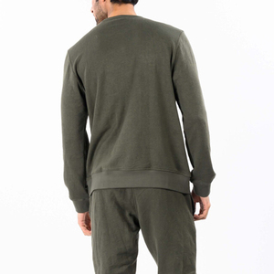 Conjunto de ropa deportiva de algodón para hombre con logotipo personalizado OEM Premium, chándal de invierno informal de alta calidad, traje para correr para uso diario - Product Image 5
