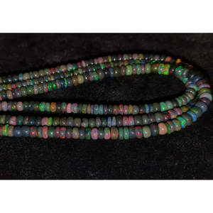 High Quality Smooth Rondelle Ethiopian <b>Opal</b> Beads Natural Loose Crystal Jewelry making wholesale bulk supply factory price - Product Image 5