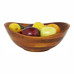 Stylish Wooden Bowl Set of 4 Made From Acacia Wood Ideal for Serving Salad Fruit and <b>Snacks</b> Great for Kitchen Countertop Use - Product Image 5