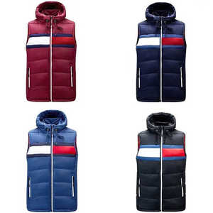 Chaqueta de invierno personalizada para hombre con cuello levantado nueva moda chaleco acolchado cálido hecho de lona impermeable - Product Image 5
