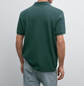 Camisas Casuales Elegantes para Hombre, Diseño Sólido, Corte Regular, Manga Corta, Antiarrugas, 100% Algodón Jersey, para Golf - Product Image 3