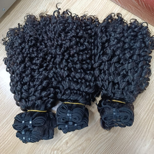 Paquetes de cabello virgen dibujado doble rizado Pixie de cabello humano vietnamita de trama doble de alta calidad - Product Image 1