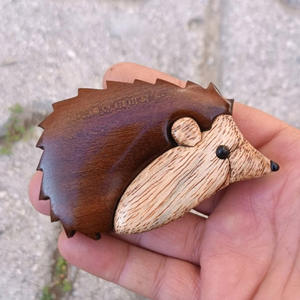 Autocollant de travail du bois intarsia bois réfrigérateur décor aimant naturel en bois réfrigérateur aimants bricolage souvenir artisanat - Product Image 1