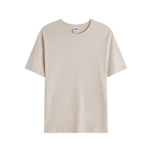 T-shirt en coton pour hommes T-shirt à manches courtes pour hommes 100% T-shirt en coton biologique T-shirt à col rond à ourlet uni pour hommes - Product Image 6