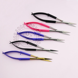 Meilleures Ciseaux de Manucure à Pointe Droite pour Sourcils et Cils, Poignée Antidérapante en Acier Inoxydable, Outil de Beauté et de Soin pour Salon - Product Image 1