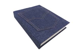 Classic Customizable Professional A5 Hard Cover Notebook Personalized Designer Blue Denim Pocket Handmade Stylish Look <b>Diary</b> - Product Image 3