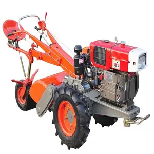 Kwaliteit Multifunctionele 15hp 18hp 20hp Tractoren 2 Wheel Walking Hand Tractor/Power Tiller