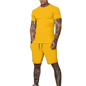 Elegante Conjunto de 2 Piezas para Hombre, Conjunto Deportivo Informal Transpirable de Verano, Camiseta de Manga Corta y Pantalones Cortos, Ropa Premium para Hombre - Product Image 1