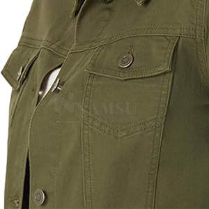 แจ็กเก็ตยีนส์สำหรับผู้หญิงเสื้อแจ็กเก็ตยีนส์ระบายอากาศได้ดีดีไซน์ตามสั่ง - Product Image 4