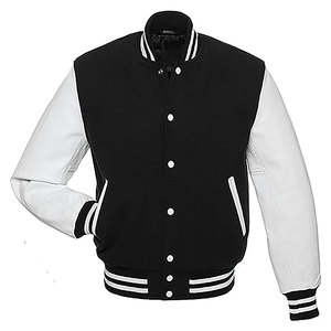 Vente chaude personnalisé Cool Style polaire hiver hommes Varsity veste col montant avant Logo 100% coton respirant personnalisable - Product Image 2