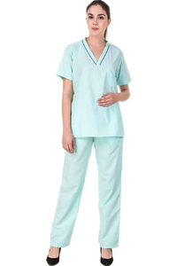 Medical Uniform <b>Scrub</b> <b>Top</b> with V-Neck Design Two Front Pockets 100% Polyester High Quality Custom Size Logo Printing for Nurses - Product Image 5