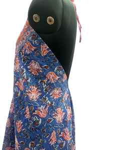 Premium Hand Block Print Cotton <b>Dress</b> Floral Pattern Medium <b>Weight</b> Easy Care for Women & Girls - Product Image 3