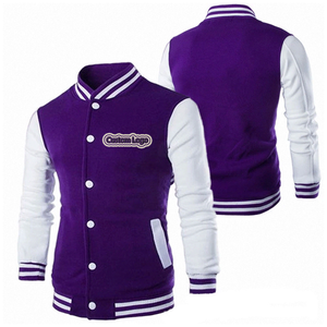 Hombres Premium Stand Collar Baseball Rider Bomber Jacket Winter Letterman Style - Product Image 3