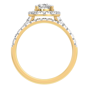 Anillo de Bodas Ovalado de Oro Sólido de 9K para Mujer, 1.66 Quilates, Claridad VS, Color EF, Diamante Cultivado en Laboratorio, Certificado IGI, Lujo - Product Image 3