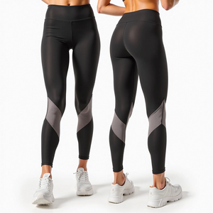 Pantalones de cintura alta para mujer en estilo de mallas de compresión y ajuste seco para entrenamiento Running Ladies Fitness y Active Gym Performance - Product Image 3
