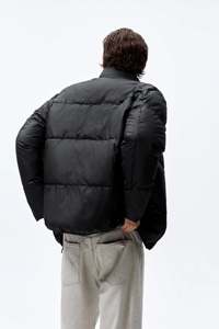 เสื้อแจ็คเก็ตบุหนานุ่มแบบพรีเมียมสำหรับผู้ชาย แบบมีซิป คอตั้ง สไตล์บอมเบอร์ สำหรับฤดูหนาว สตรีทแวร์ - Product Image 5