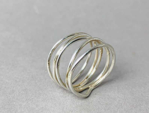 Anillo Espiral de Plata de Ley 925, Joyería Fina de Moda, Anillo de Plata Minimalista Hecho a Mano para Mujer a Precio de Mayoreo - Product Image 3
