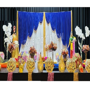 Scène de Sangeet moderne colorée pour la décoration de tissu léger de mariages Bollywood et musulmans - Product Image 1